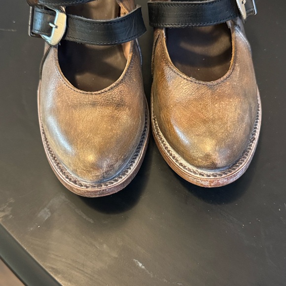 Freebird Distressed Brown Ankle Booties with Buckles - Picture 7 of 10